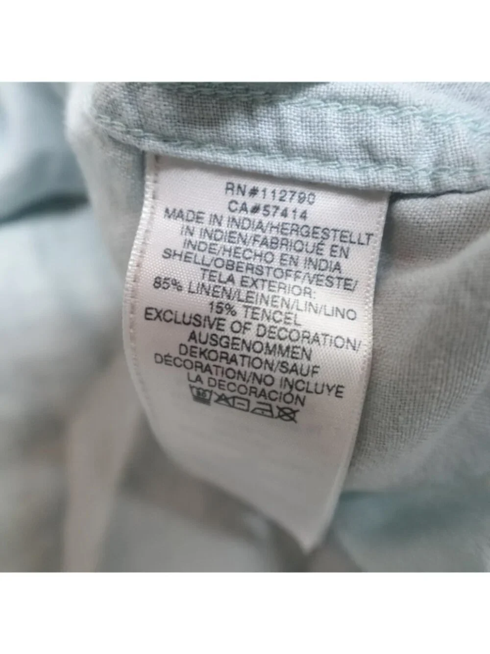 True Religion Shirt XL Blue Slim Fit 100% Linen